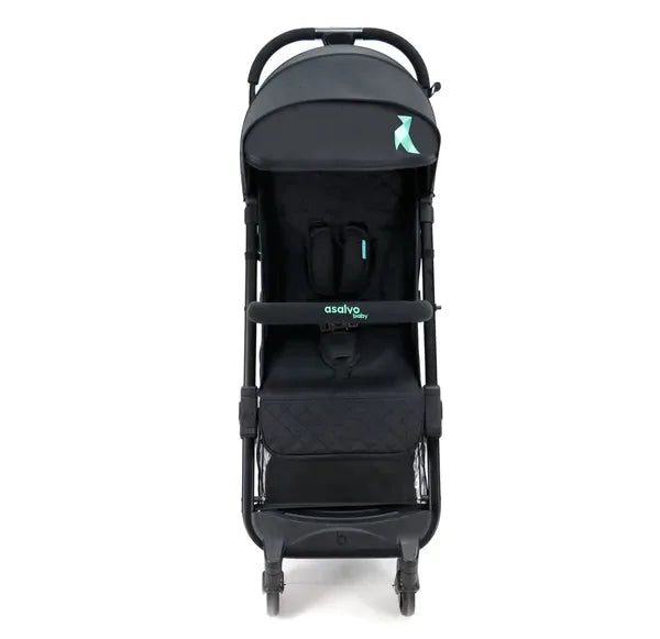 Klapvogn Flight Travel+ – Sort, aqua – Asalvo