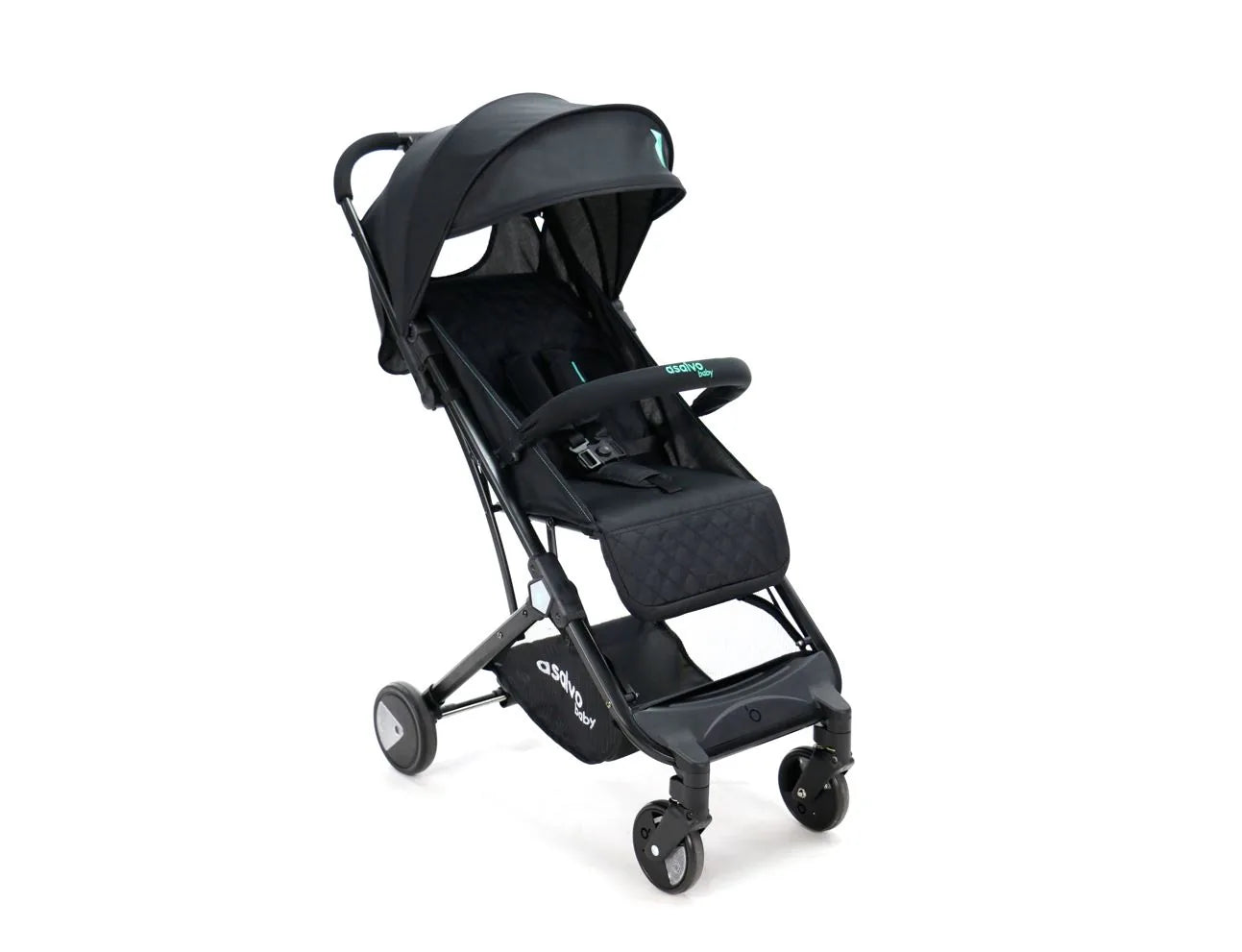 Asalvo Klapvogn Flight Travel+, Sort/aqua