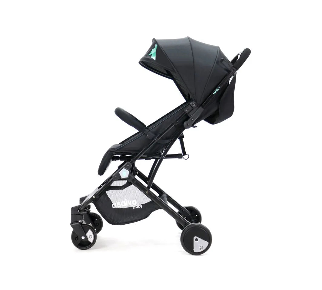 Asalvo Klapvogn Flight Travel+, Sort/aqua