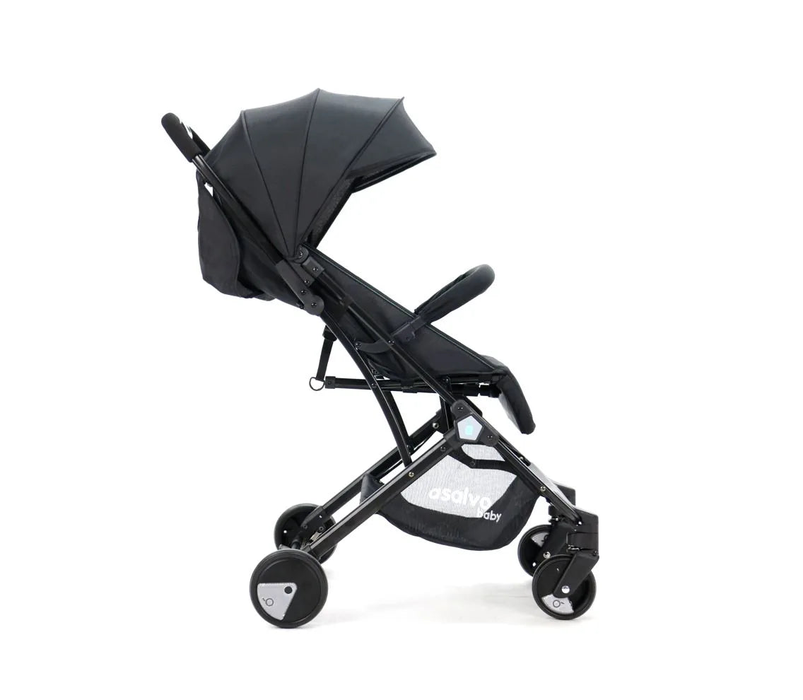 Asalvo Klapvogn Flight Travel+, Sort/aqua