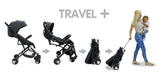 Klapvogn Flight Travel+ – Sort, aqua – Asalvo