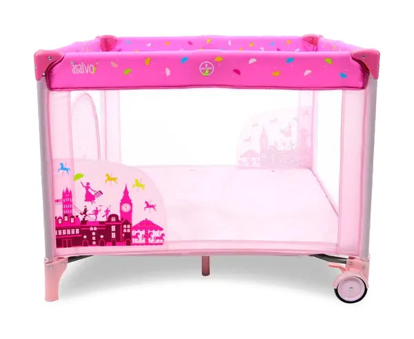 Kravlegård London 99 X 99 Cm Foldbar – Pink – Asalvo