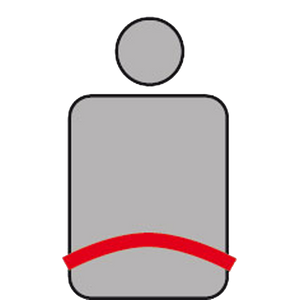 Hoftesele til bus 203cm