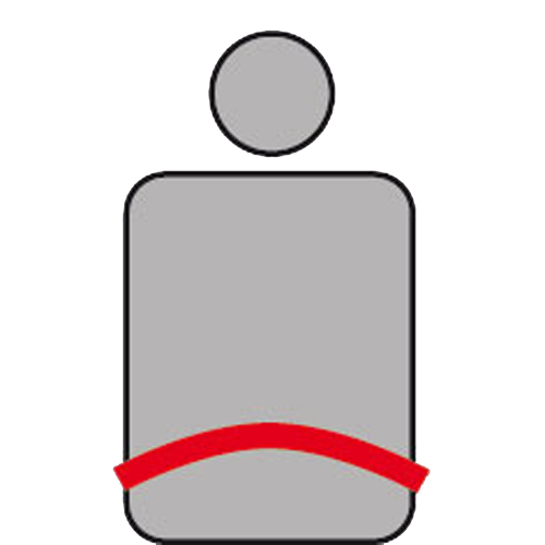 Hoftesele til bus 203cm
