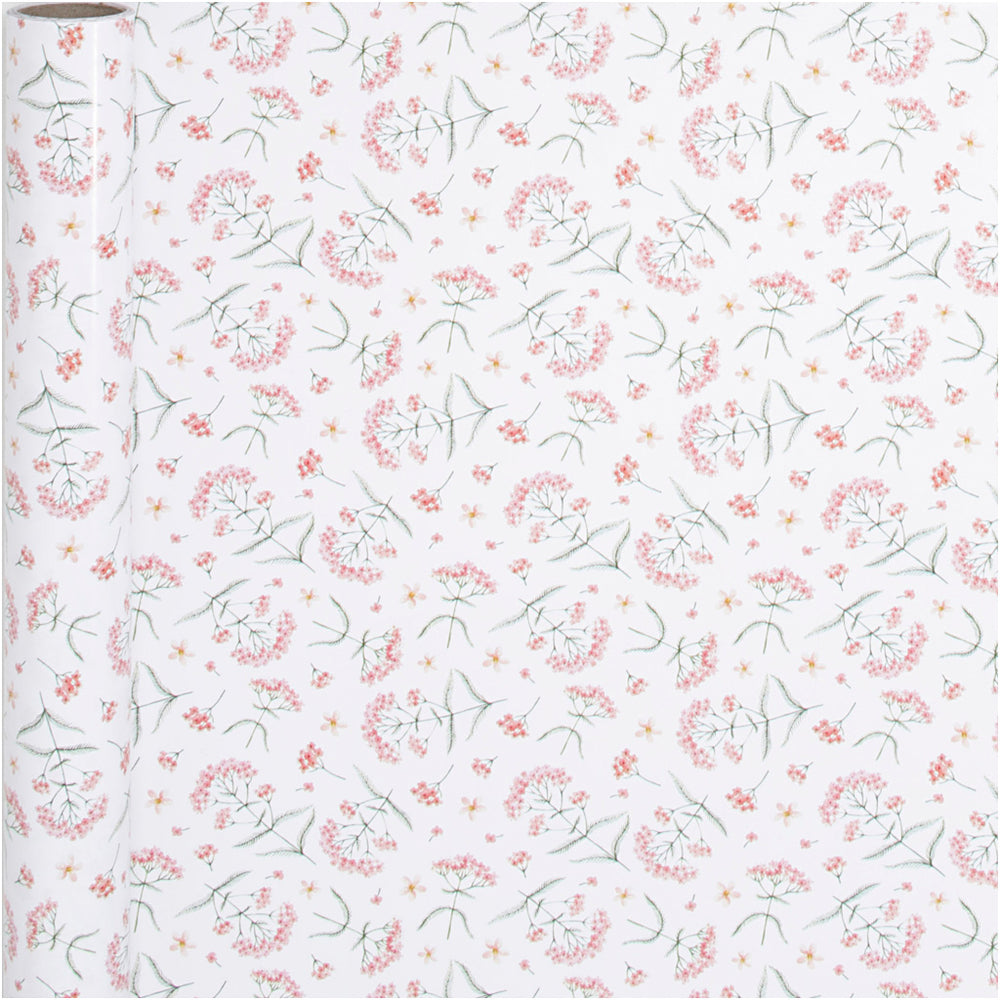 Gavepapir, blomster, B: 50 cm, 80 g, 5 m/ 1 rl.