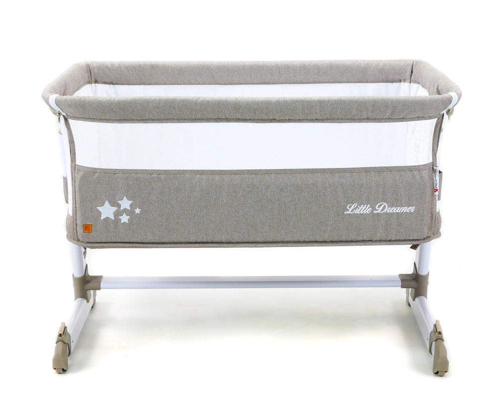 Bed Side Crib Justerbar – Melange Beige – Asalvo