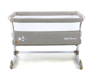 Bed Side Crib Justerbar – Melange Beige – Asalvo