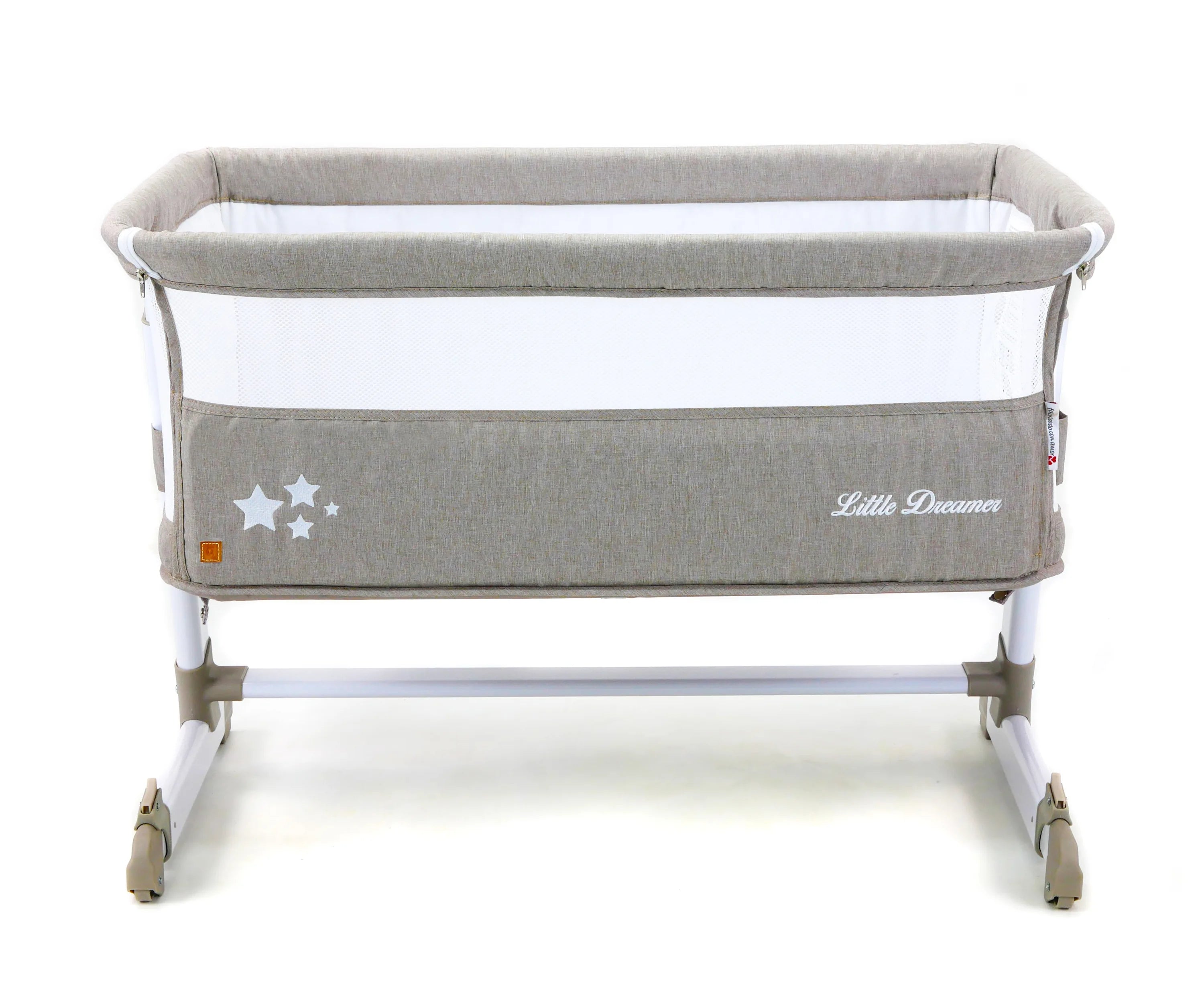 Asalvo Bed Side Crib, Melange Beige