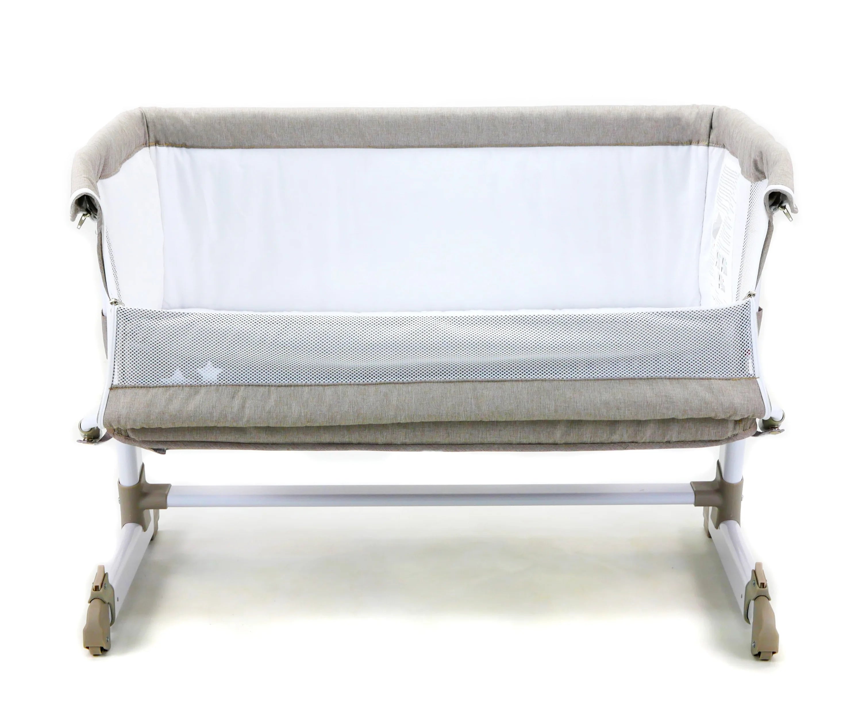 Asalvo Bed Side Crib, Melange Beige