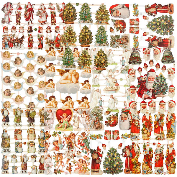 Glansbilleder, jul, ark 16,5x23,5 cm, 30 ark/ 1 pk.
