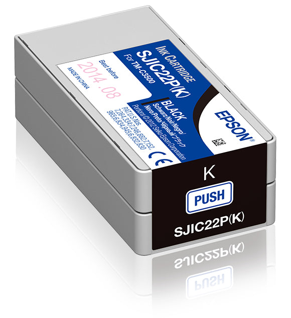 Epson SJIC22P(K) Sort Blæk C33S020601