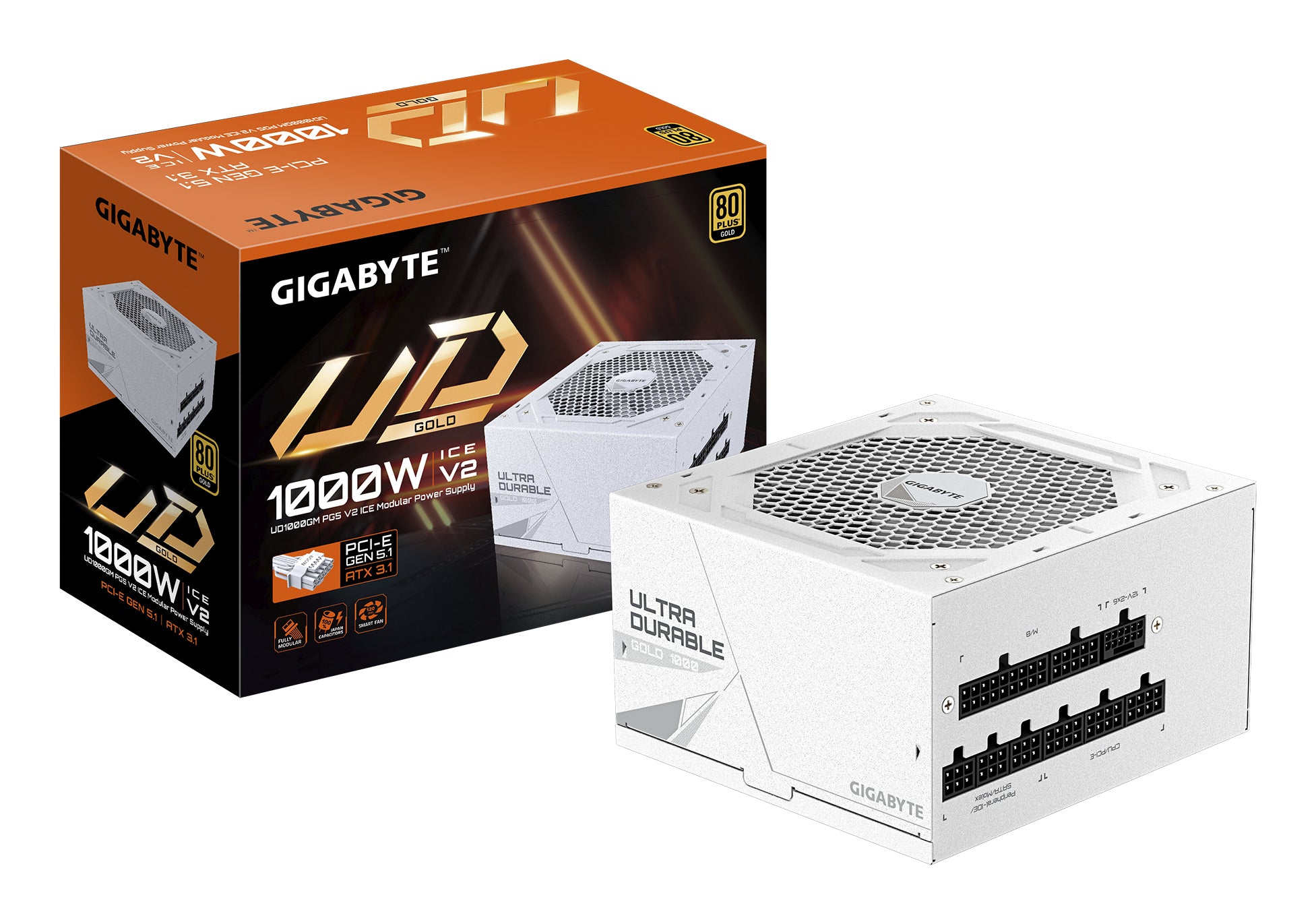 Gigabyte UD1000GM PG5 V2 ICE Strømforsyning 1000Watt