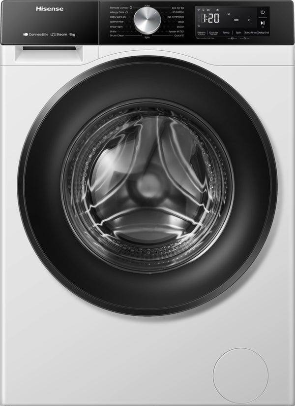 Hisense WF3S9043BW3 vaskemaskine Front-læsning 9 kg 1400 rpm Hvid
