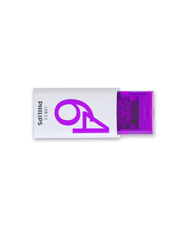 Philips Click USB-nøgle 64 GB USB Type-C 3.2 Gen 1 (3.1 Gen 1) Violet, Hvid