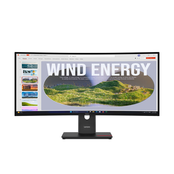 Lenovo ThinkVision T34WD-40 LED display 86,4 cm (34) 3440 x 1440 pixel Wide Quad HD Sort