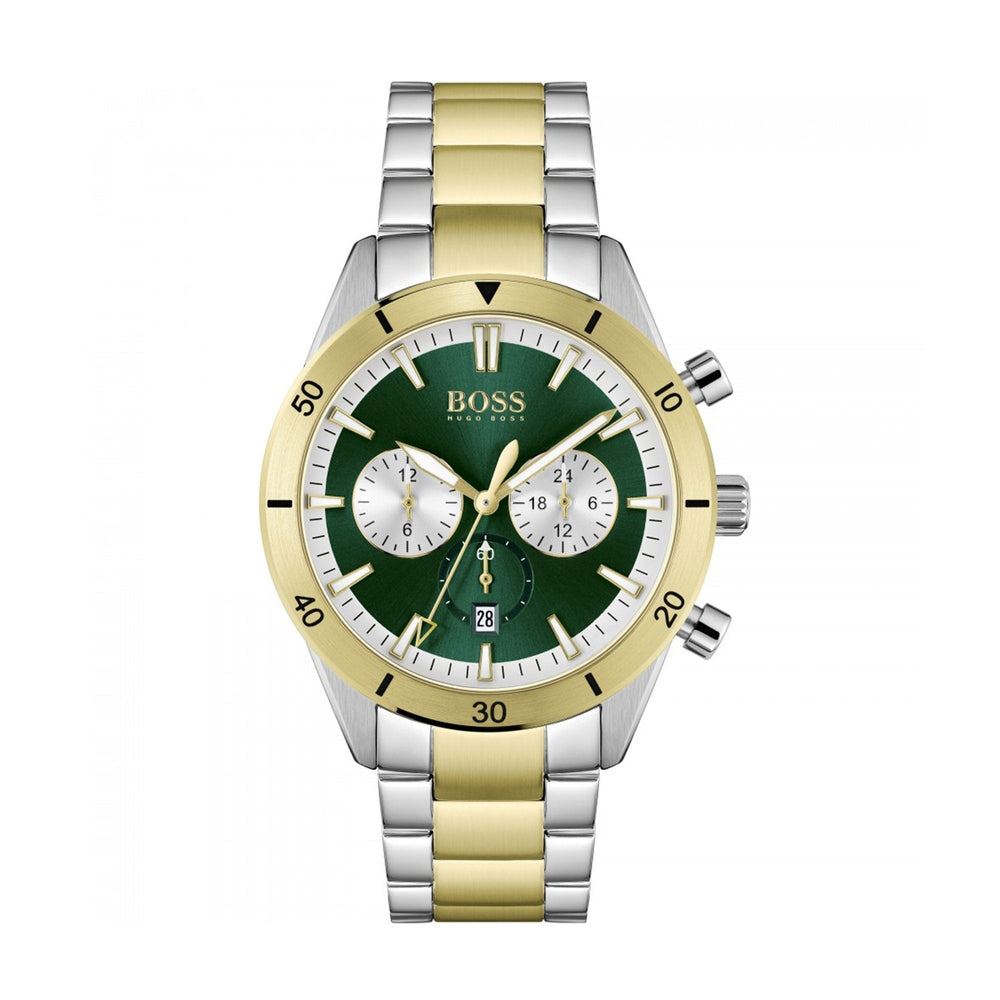 Hugo Boss herreur 1513872 Santiago Chronograph grøn skive