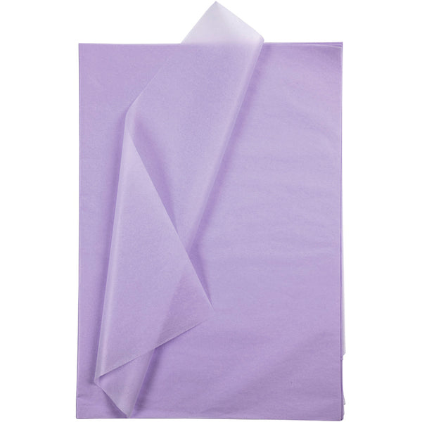 Silkepapir, ark 50x70 cm, 17 g, lys lilla, 25 ark/ 1 pk.
