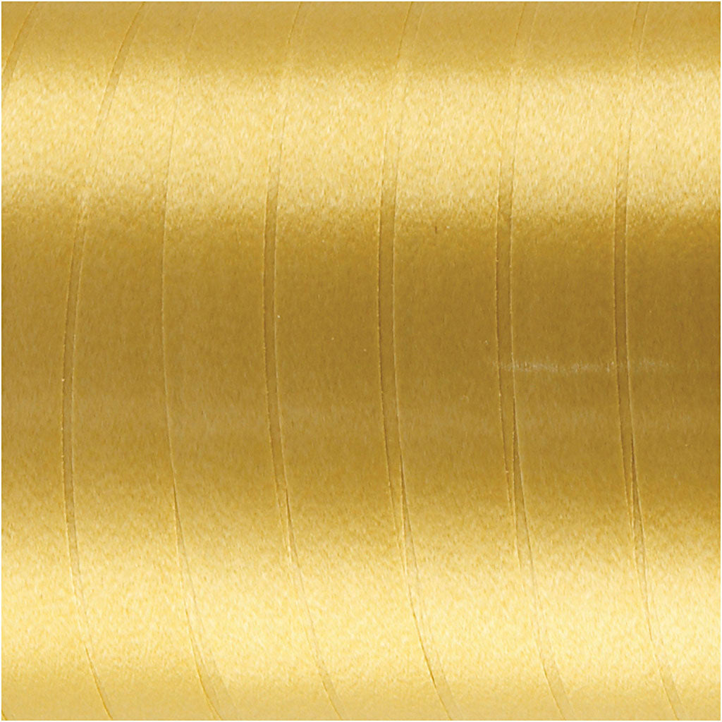 Gavebånd, B: 10 mm, blank, guld, 250 m/ 1 rl.
