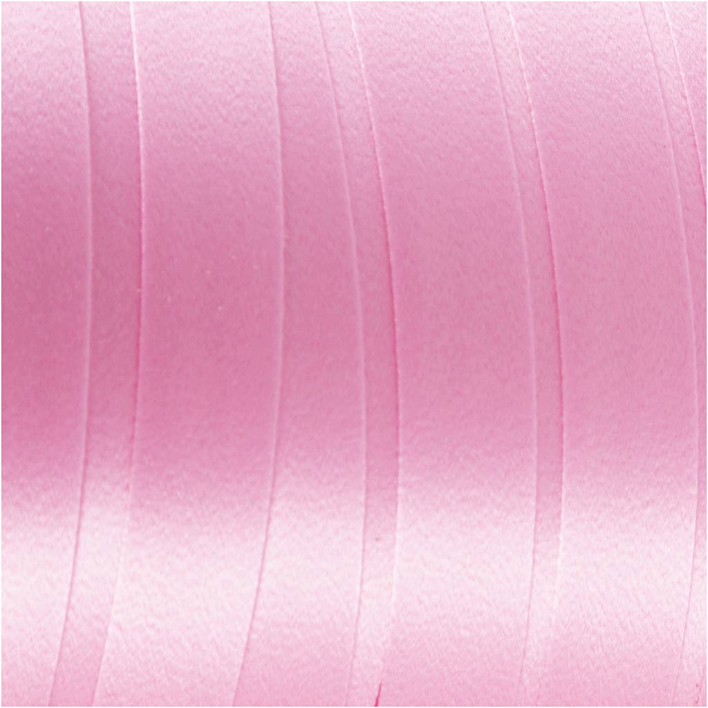 Gavebånd, B: 10 mm, blank, lys pink, 250 m/ 1 rl.
