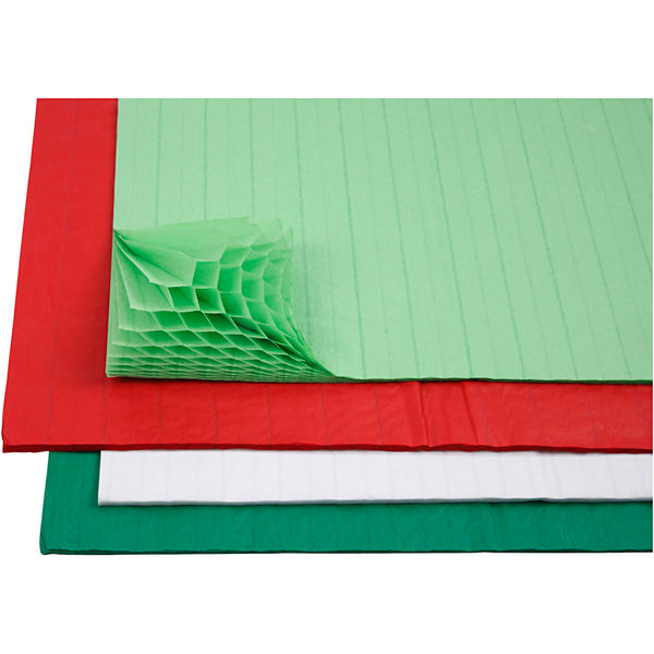 Harmonikapapir, ark 28x17,8 cm, ass. farver, 4x2 ark/ 1 pk.