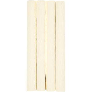 Crepepapir, ark 25x60 cm, Stræk/crepe: 180%, 105 g, off white, 4 ark/ 1 pk.