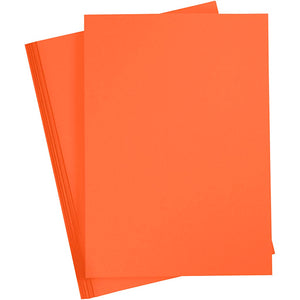 Karton, A3, ark 297x420 mm, 180 g, orange, 20 ark/ 1 pk.