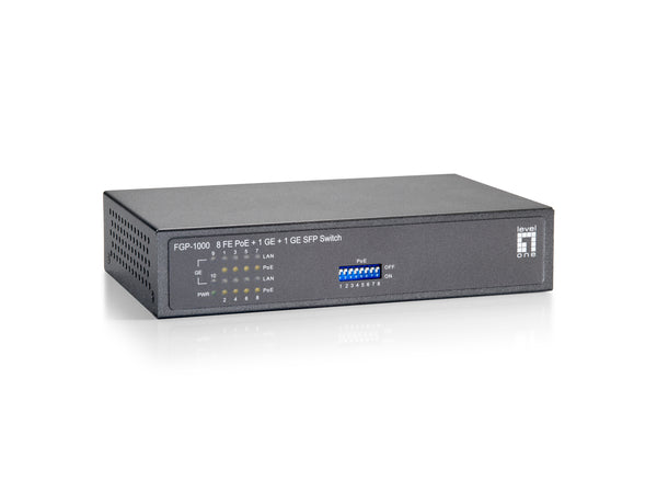 LevelOne FGP-1000 Switch 8-porte Gigabit  PoE+