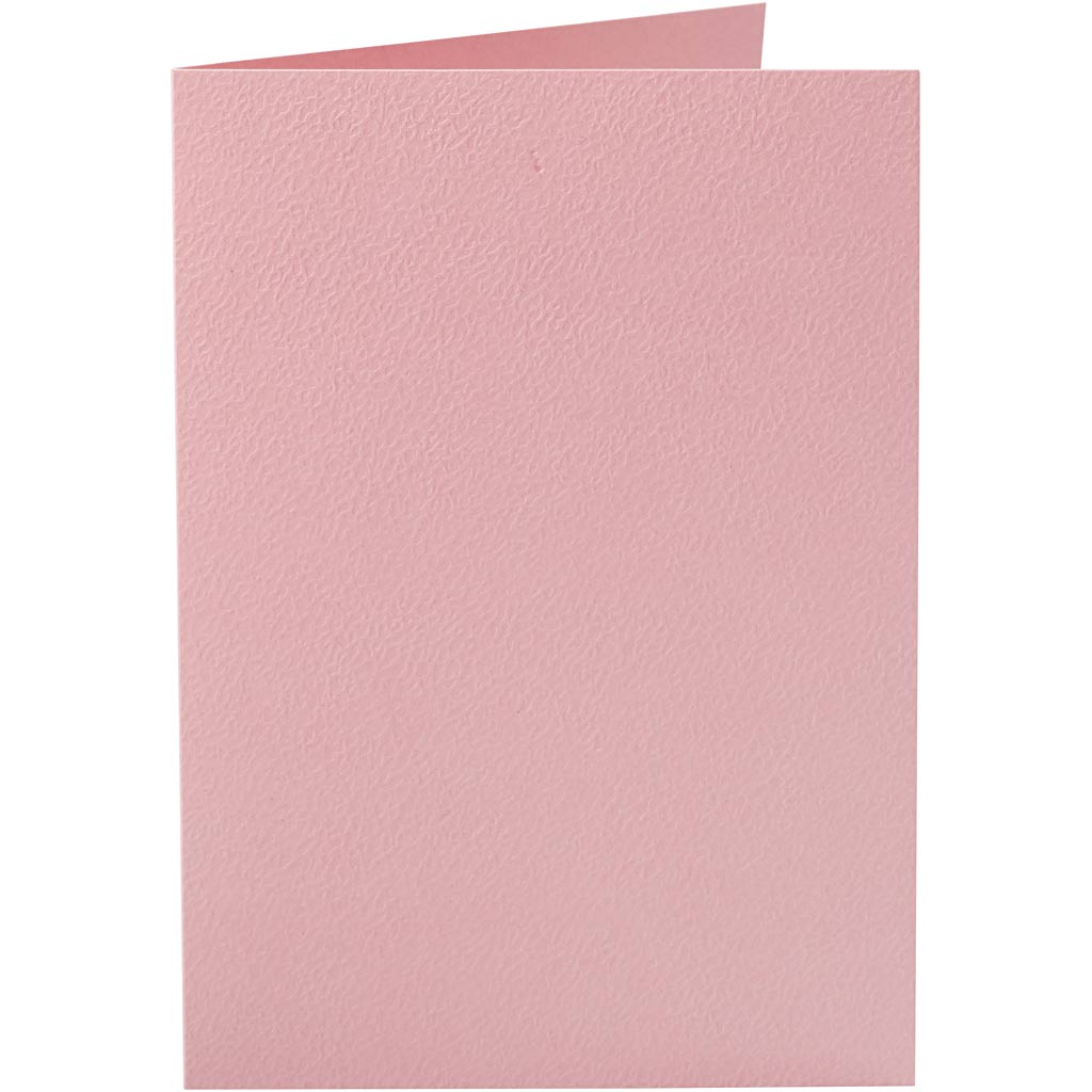 Kort, kort str. 10,5x15 cm, 220 g, rosa, 10 stk./ 1 pk.