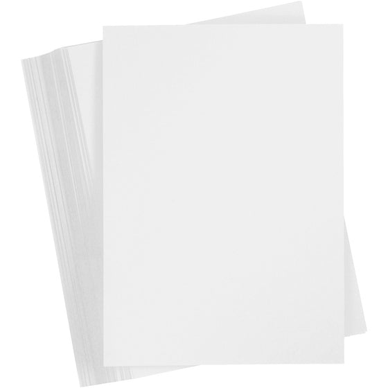 Karton, A5, ark 148x210 mm, 250 g, hvid, 100 ark/ 1 pk.