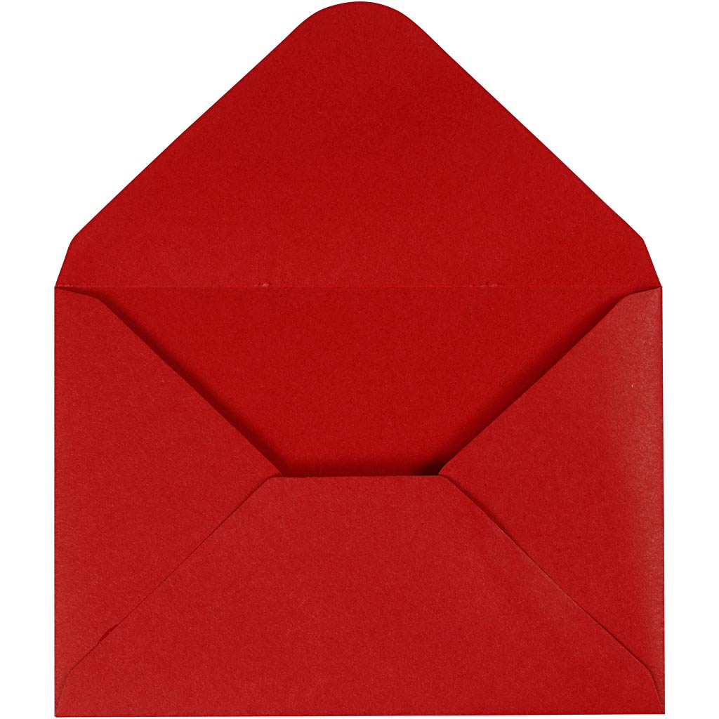 Kuvert, kuvert str. 11,5x16 cm, 110, rød, 10 stk./ 1 pk.