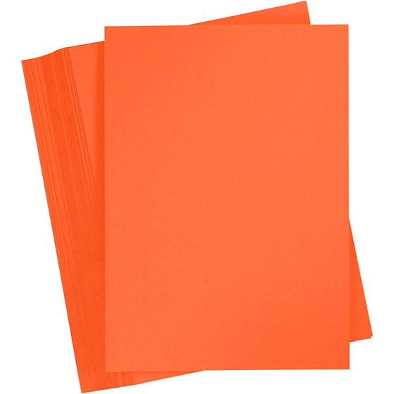 Karton, A4, ark 210x297 mm, 180 g, orange, 100 ark/ 1 pk.