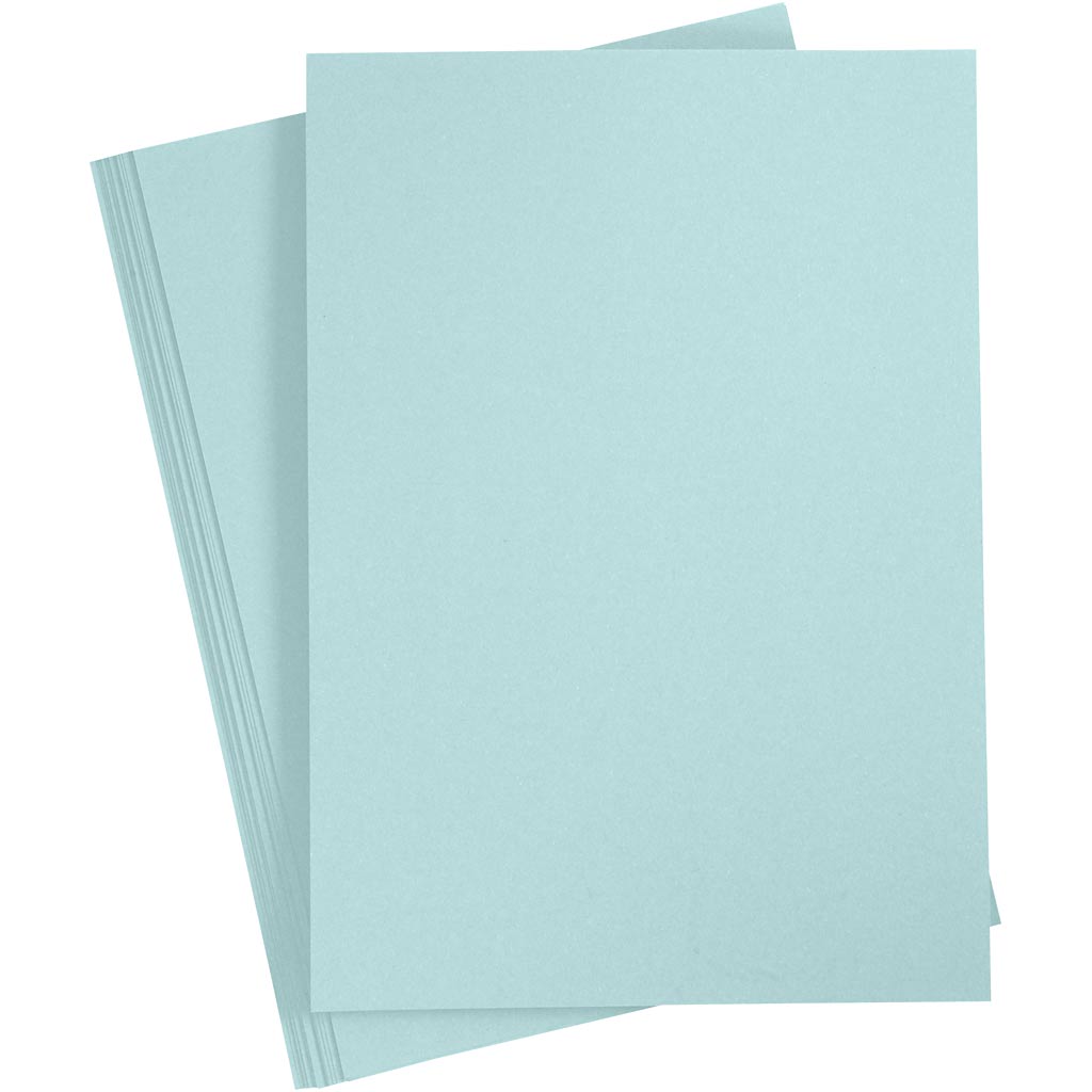 Papir, A4, ark 210x297 mm, 80 g, lyseblå, 20 stk./ 1 pk.