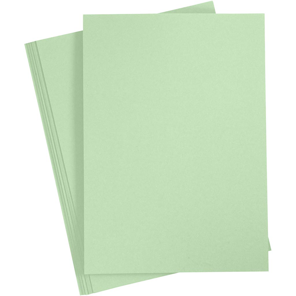 Papir, A4, ark 210x297 mm, 80 g, lys grøn, 20 stk./ 1 pk.
