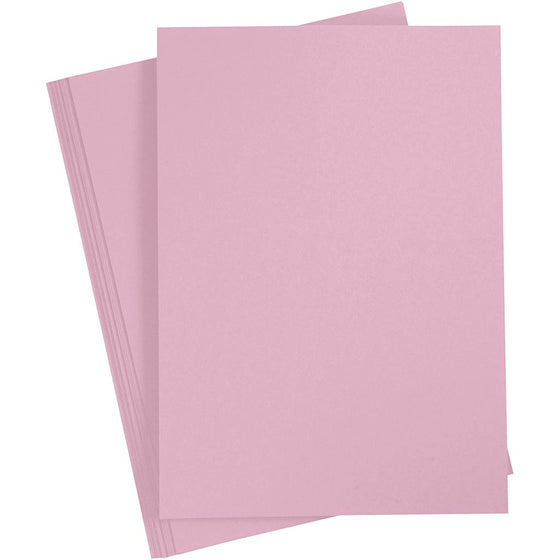 Strukturkarton, A4, ark 210x297 mm, 220 g, lys lilla, 10 ark/ 1 pk.