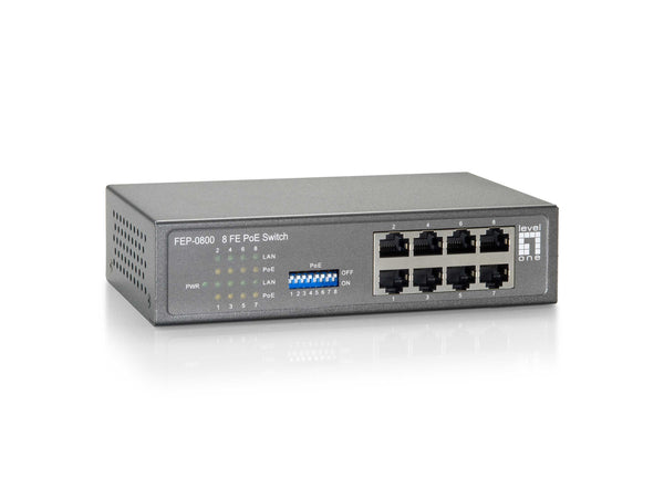LevelOne FEP-0800 Switch 8-porte 10/100  PoE