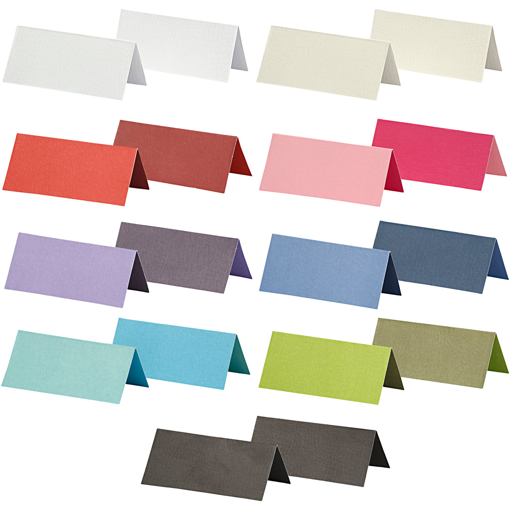 Bordkort, str. 9x4 cm, Indhold kan variere, 250 g, ass. farver, 30 pk./ 1 pk.