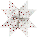 Stjernestrimler, L: 44+78 cm, B: 15+25 mm, diam. 6,5+11,5 cm, rød, hvid, 60 strimler/ 1 pk.