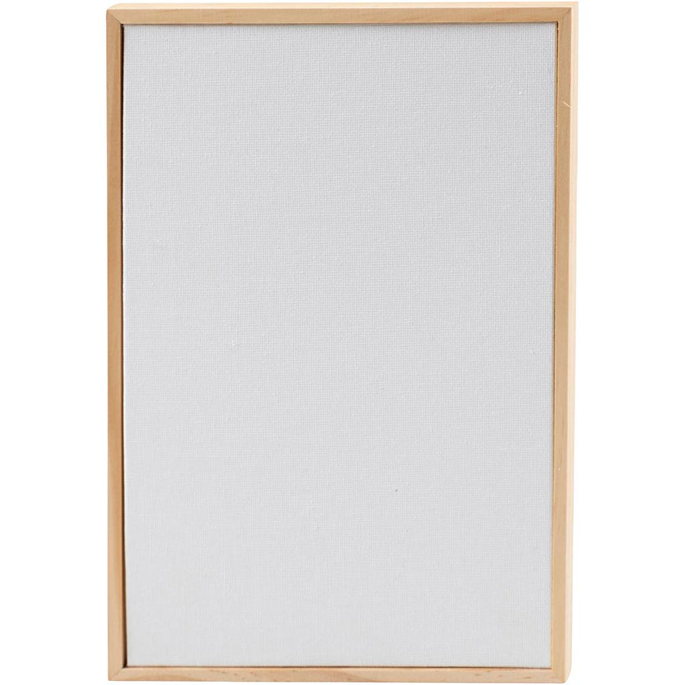 Malerplade med træramme, str. 15,8x23,8 cm, 280 g, hvid, 1 stk.