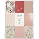 Designpapir i blok, str. 21x30 cm, 120+128 g, beige, brun, rosa, hvid, 24 ark/ 1 pk.