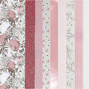Designpapir i blok, str. 21x30 cm, 120+128 g, beige, brun, rosa, hvid, 24 ark/ 1 pk.