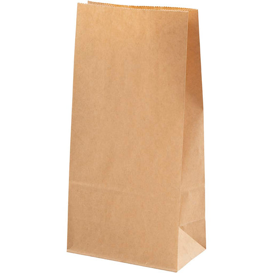 Papirposer, H: 22,5 cm, str. 6,5x11 cm, 50 g, brun, 10 stk./ 1 pk.