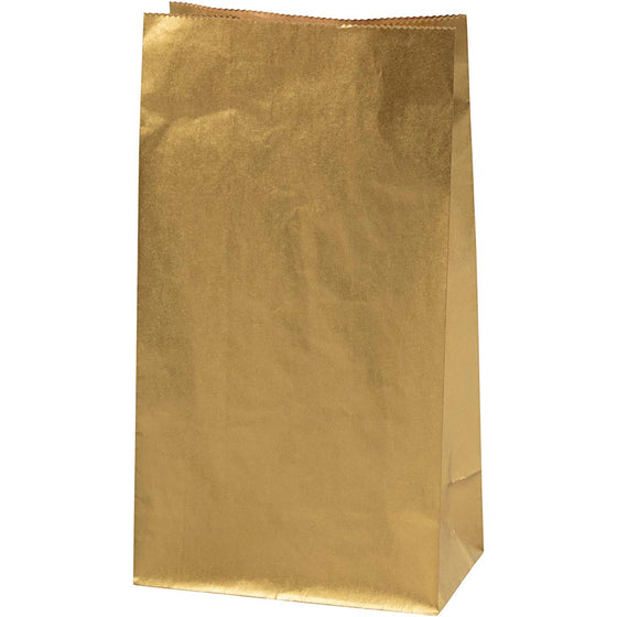 Papirposer, H: 27 cm, str. 9x15 cm, 50 g, guld, 100 stk./ 1 pk.