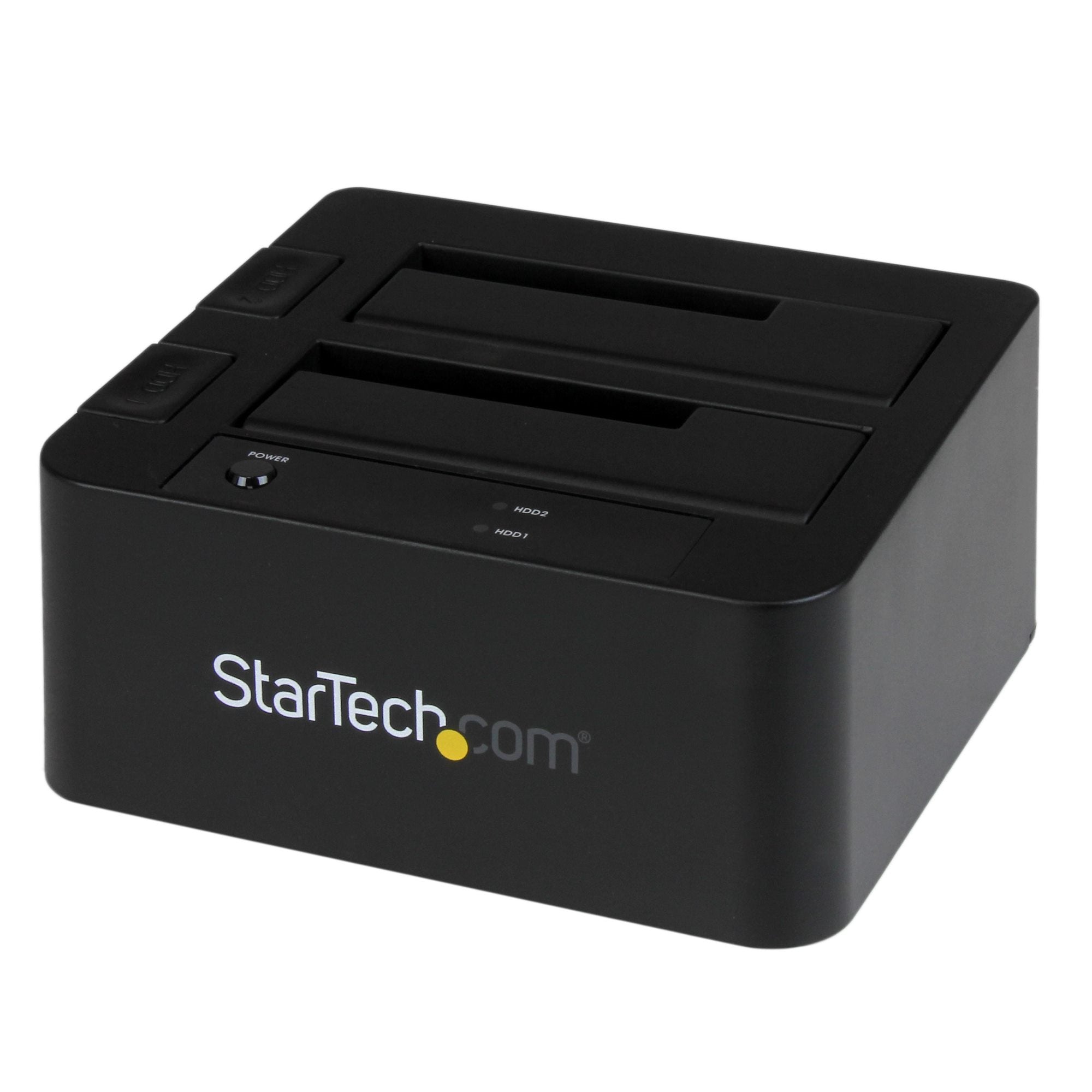 StarTech.com USB 3.0 / eSATA Dual Hard Drive UASP for 2.5/3.5in SATA SSD / HDD - SATA 6 Gbps USB 3.0 Dual Drive Dock Lagringskontrol