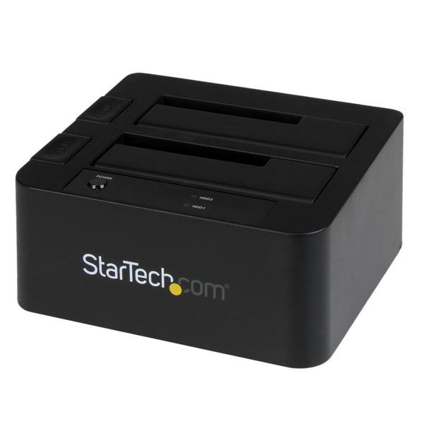 StarTech.com USB 3.0 / eSATA Dual Hard Drive UASP for 2.5/3.5in SATA SSD / HDD - SATA 6 Gbps USB 3.0 Dual Drive Dock Lagringskontrol