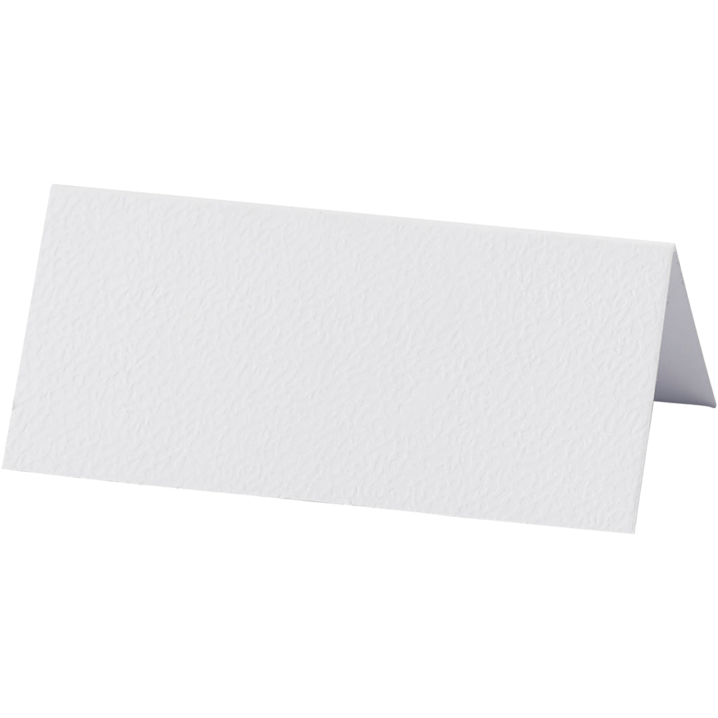 Bordkort, str. 9x4 cm, 220 g, hvid, 20 stk./ 1 pk.