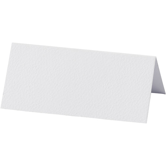 Bordkort, str. 9x4 cm, 220 g, hvid, 20 stk./ 1 pk.