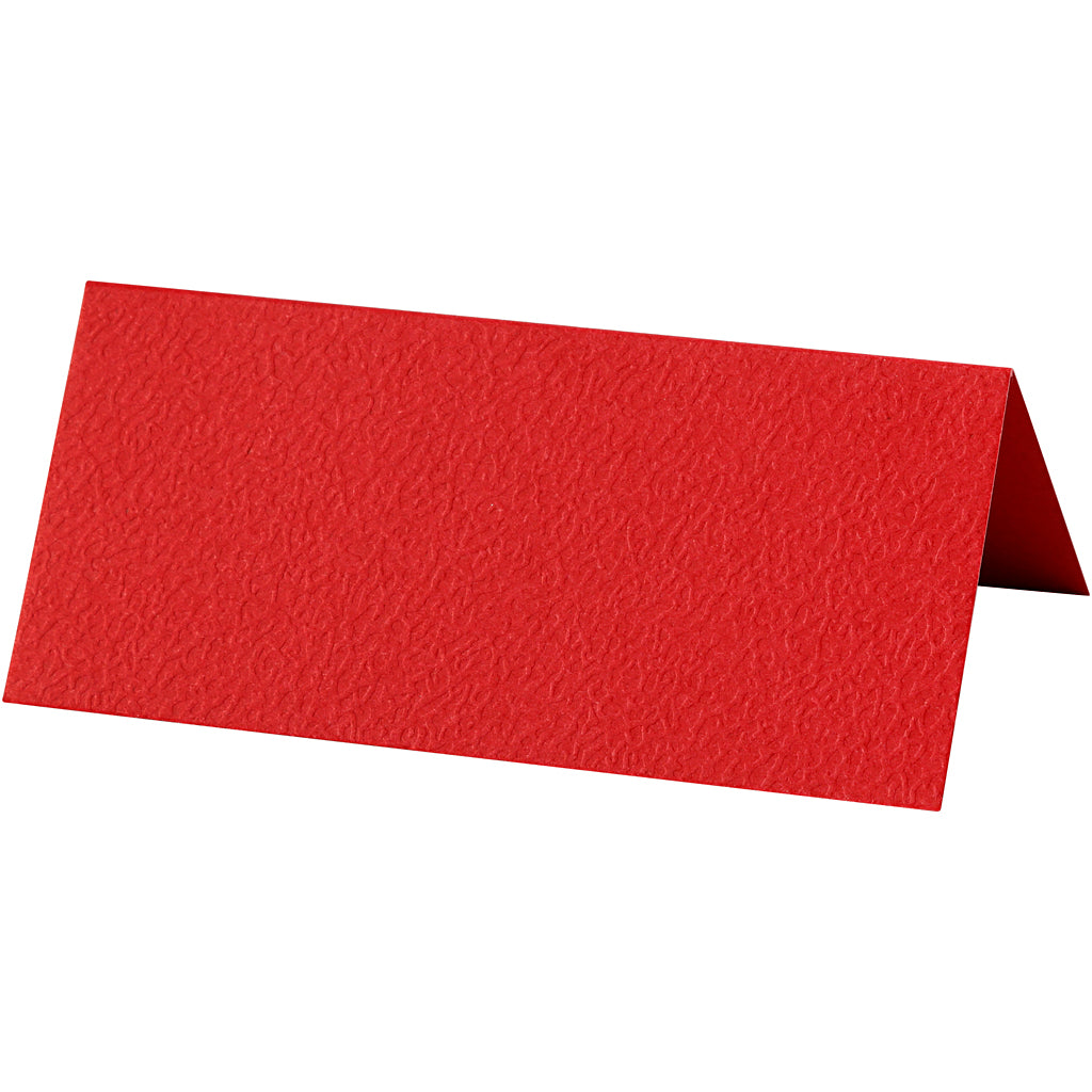 Røde Bordkort 9x4 cm - 20 stk. i 220 g Karton