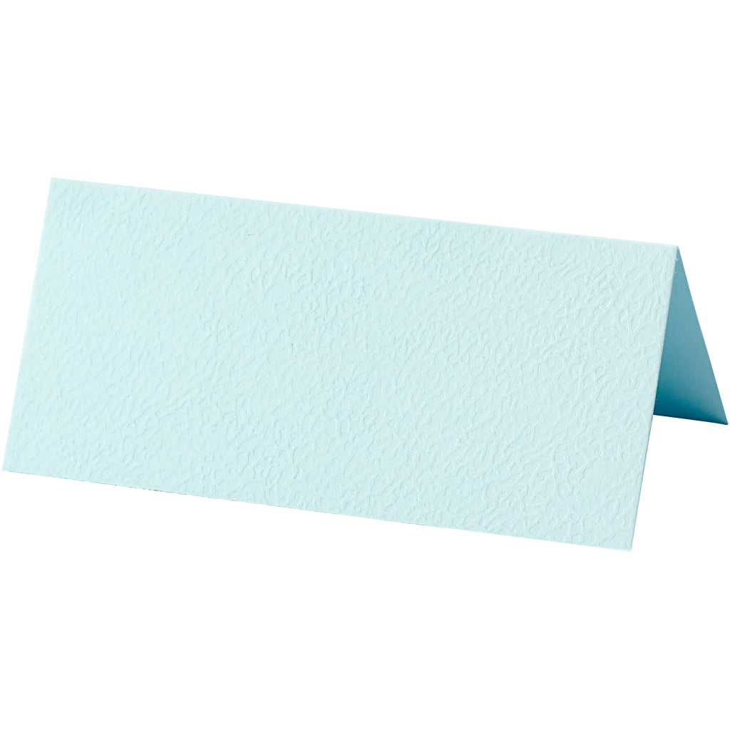 Bordkort, str. 9x4 cm, 220 g, lyseblå, 20 stk./ 1 pk.