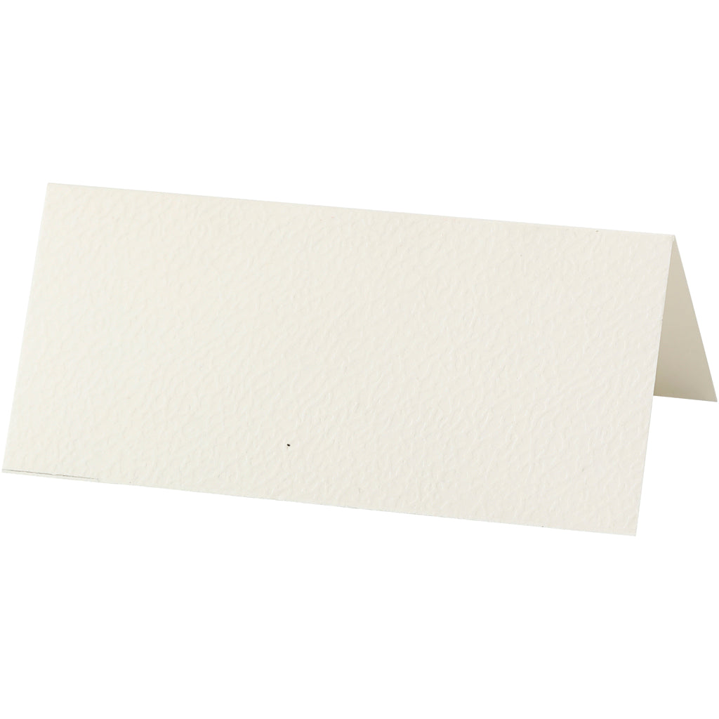Bordkort, str. 9x4 cm, 220 g, råhvid, 20 stk./ 1 pk.