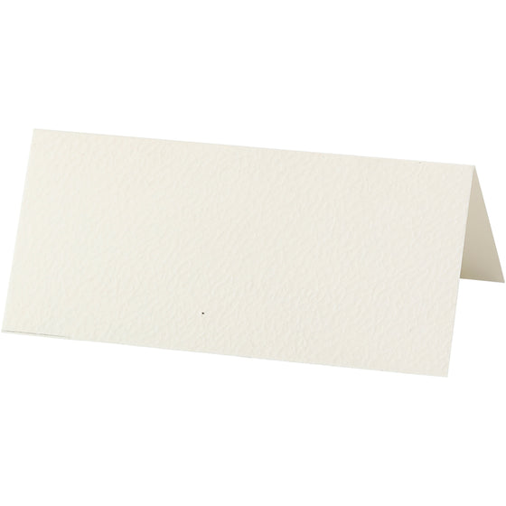 Bordkort, str. 9x4 cm, 220 g, råhvid, 20 stk./ 1 pk.